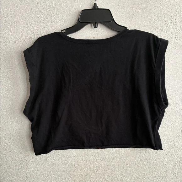 GUESS Logo Crop Top in Black and Red L - Picture 5 of 10